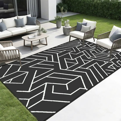 Reversible Waterproof Outdoor Plastic Straw Mat