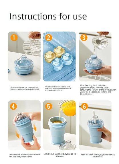 2-in-1 Ice Ball Water Bottle & Mold