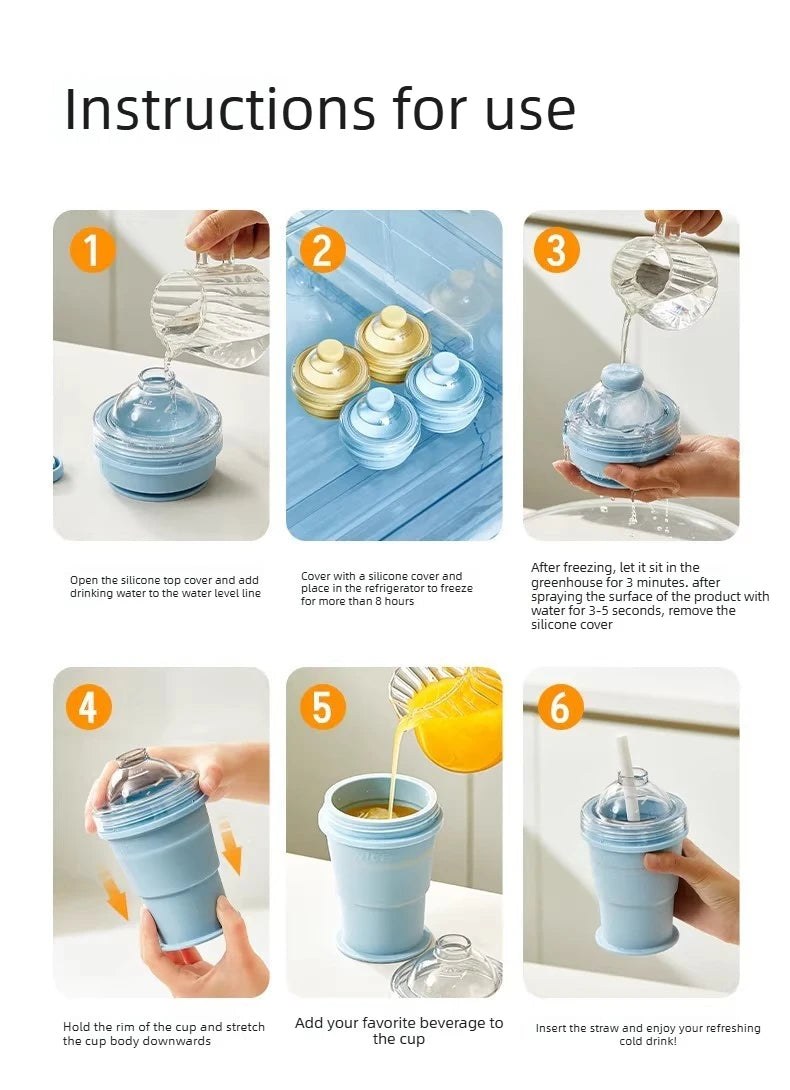 2-in-1 Ice Ball Water Bottle & Mold