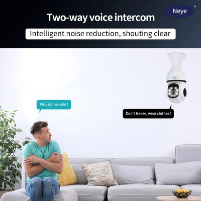 360° E27 WiFi Light Bulb Security Camera