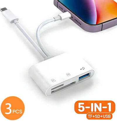 5-in-1 USB 3.0 SD & TF Card Reader Adapter
