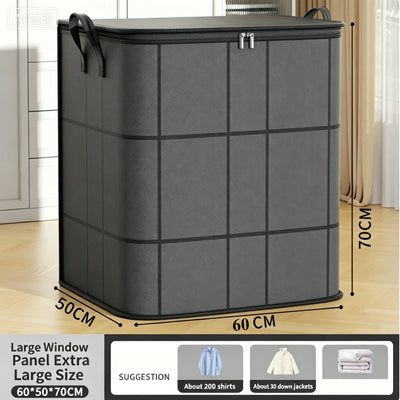 Large Foldable Storage Bag with Double Zipper