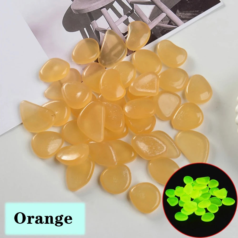 100Pcs Luminous Stones for Garden Path & Walkways