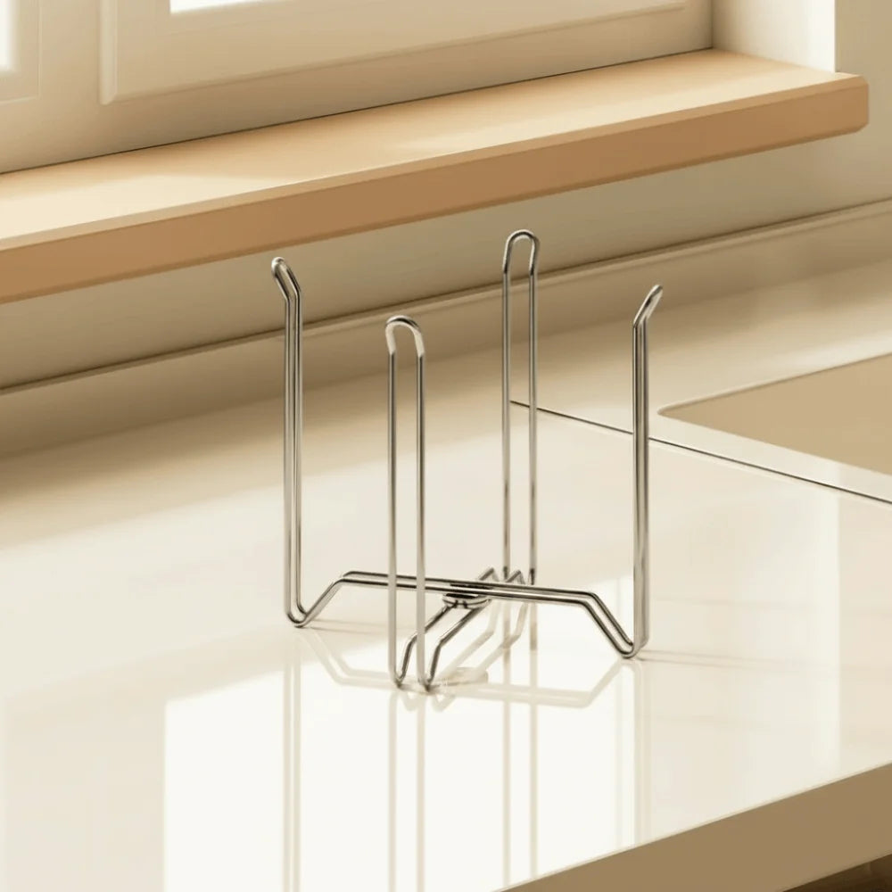 Portable Stainless Steel Folding Garbage Bag Holder