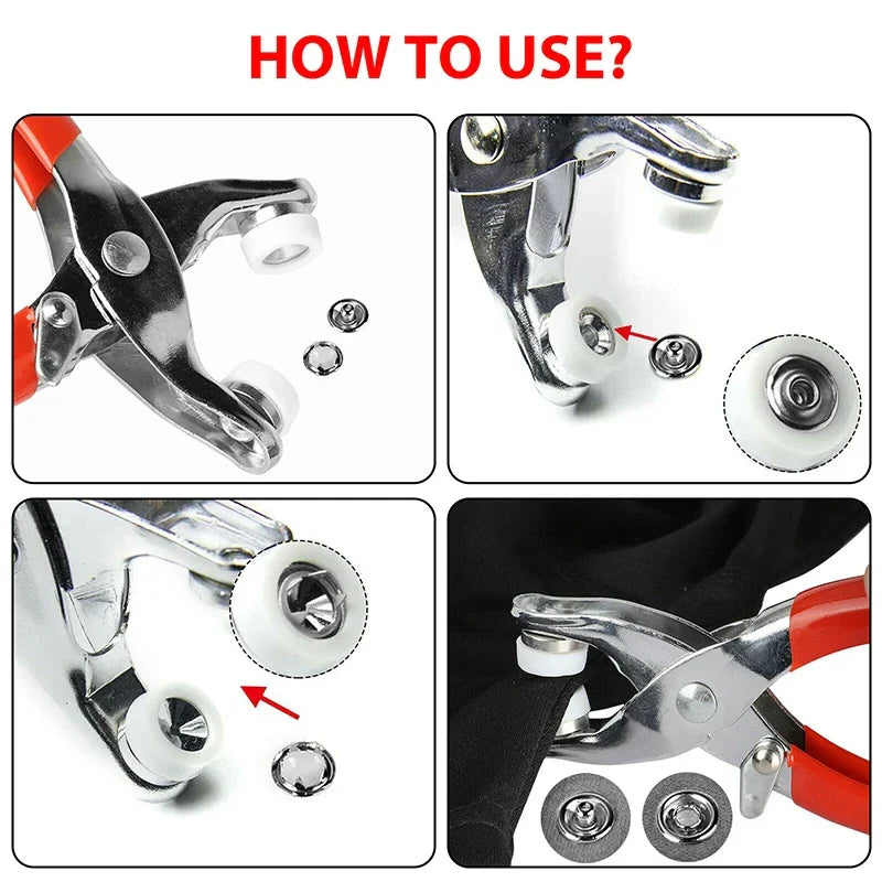 400PCS Snap Button Kit with Pliers