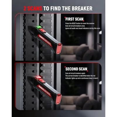 Digital Circuit Breaker Finder Tool Kit & GFCI Outlet Tester with LED Indicators