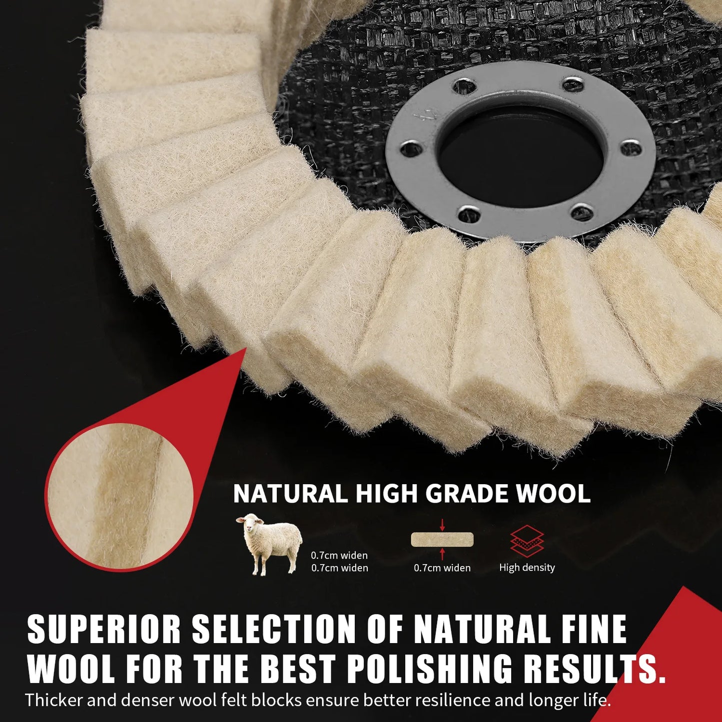 Wool Polishing Wheel Disc (K)