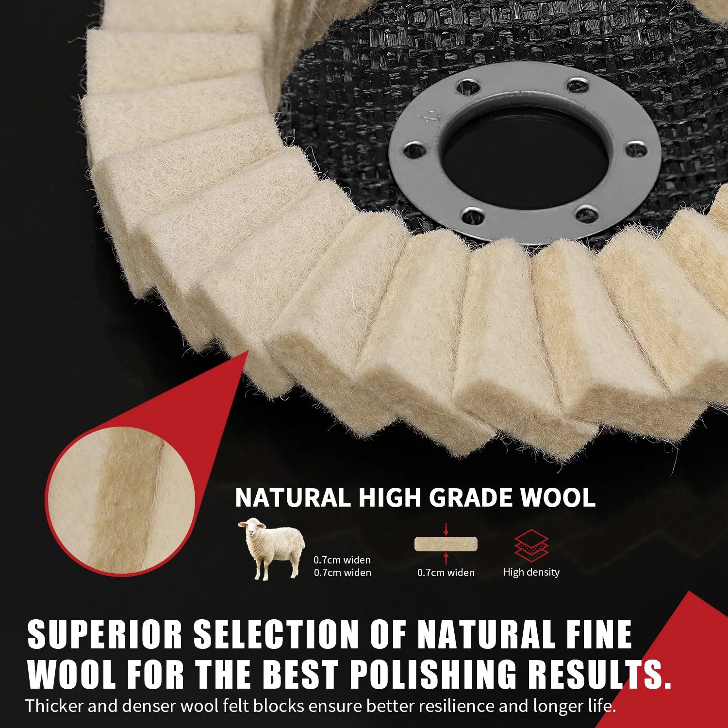 Wool Polishing Wheel Disc (K)