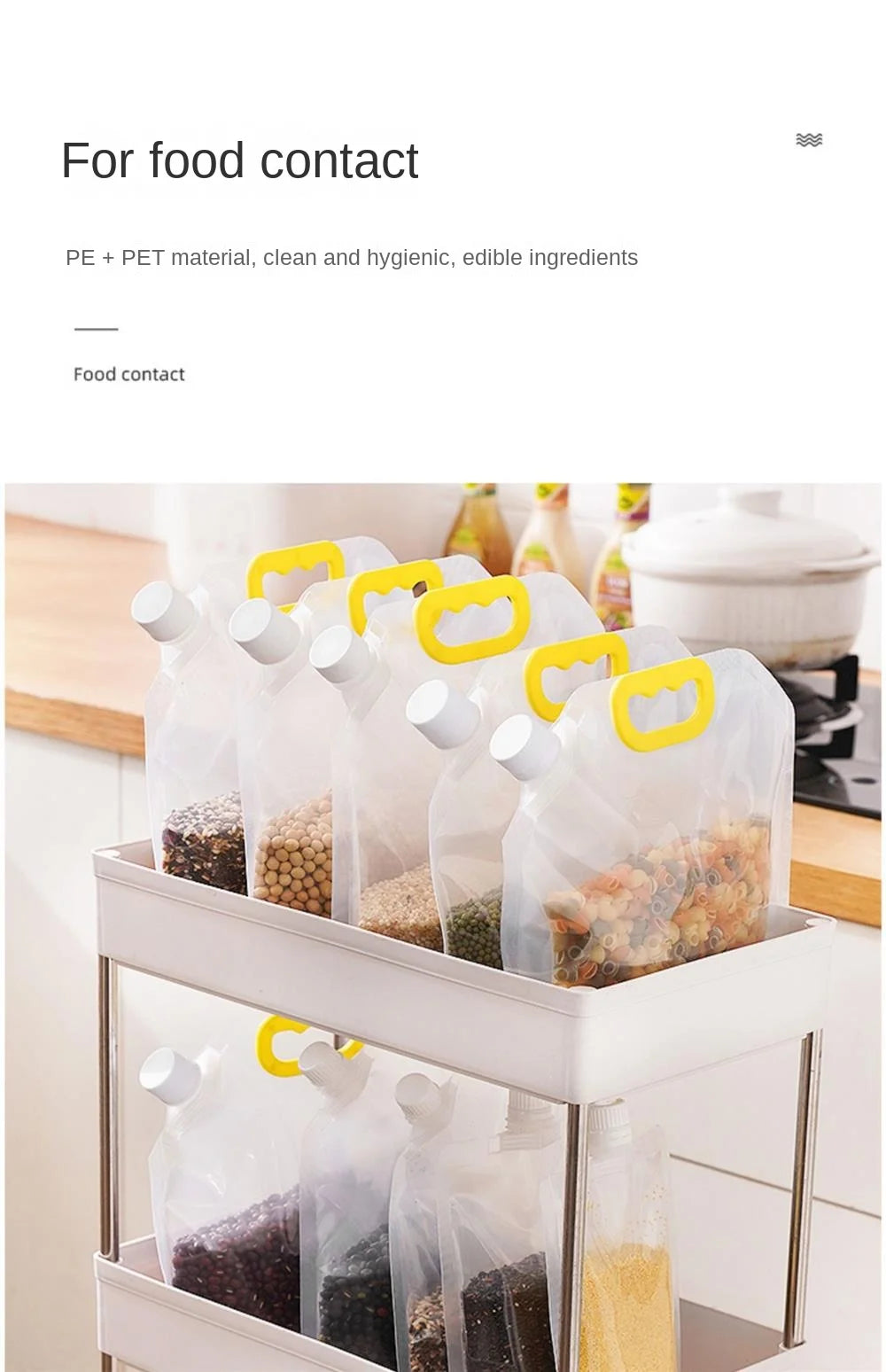 4-Pack Airtight Food Storage Bags (New)