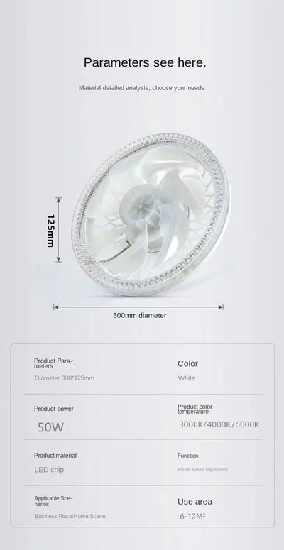 Ceiling Fan Light - 50W 30cm