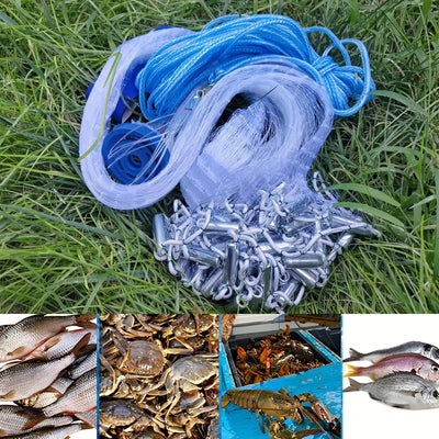 Easy-Throw Nylon Fishing Cast Net