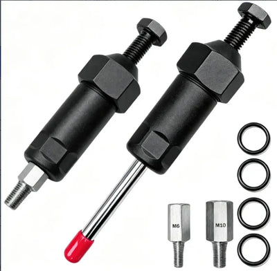 Handy Grease Nozzle Cleaner & Injector Puller Tool with M6/M8 Adapters