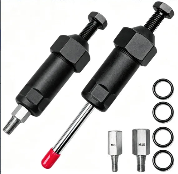 Handy Grease Nozzle Cleaner & Injector Puller Tool with M6/M8 Adapters