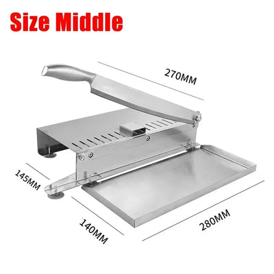 Manual Stainless Steel Bone & Meat Slicer