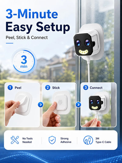 PRO 5MP Dual-Lens WiFi Security Camera with 10X Zoom