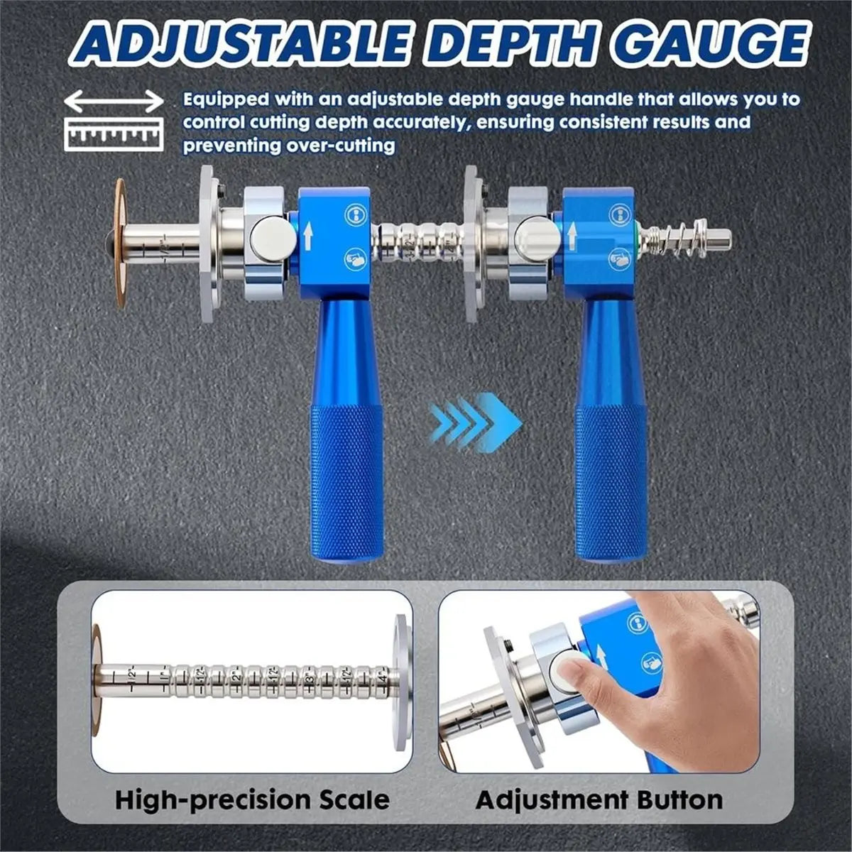 Internal Pipe Cutter Tool for PVC Pipe with Adjustable Depth Gauge