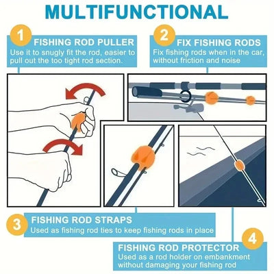 Multi-Functional Silicone Fishing Rod Ball Clips