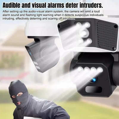 6MP Triple-Lens Solar PTZ Security Camera