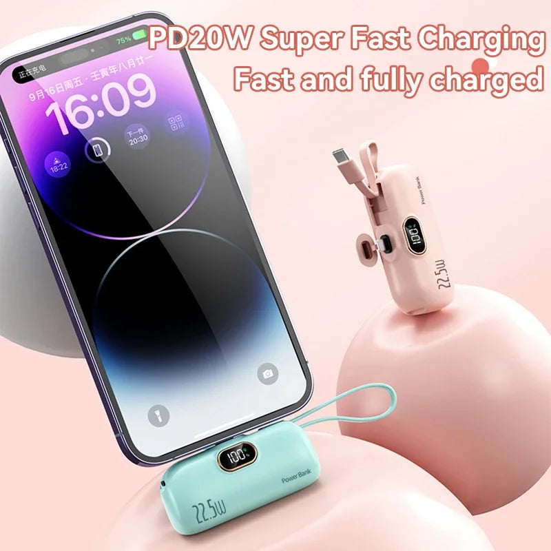Mini Capsule Power Bank 22.5W Fast Charging