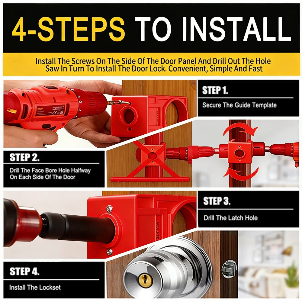 Adjustable Door Hinge Installation Jig Kit