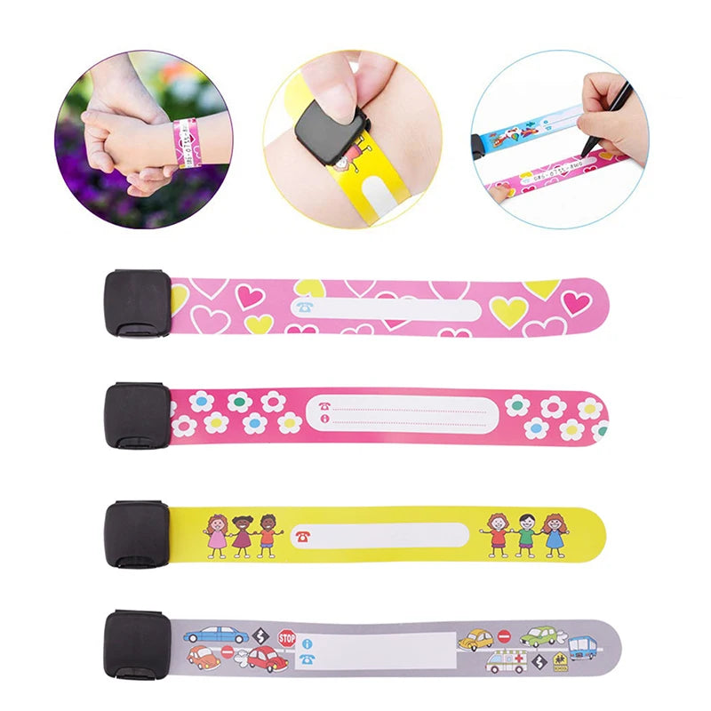 4PCS Adjustable Kids Safety Wristbands