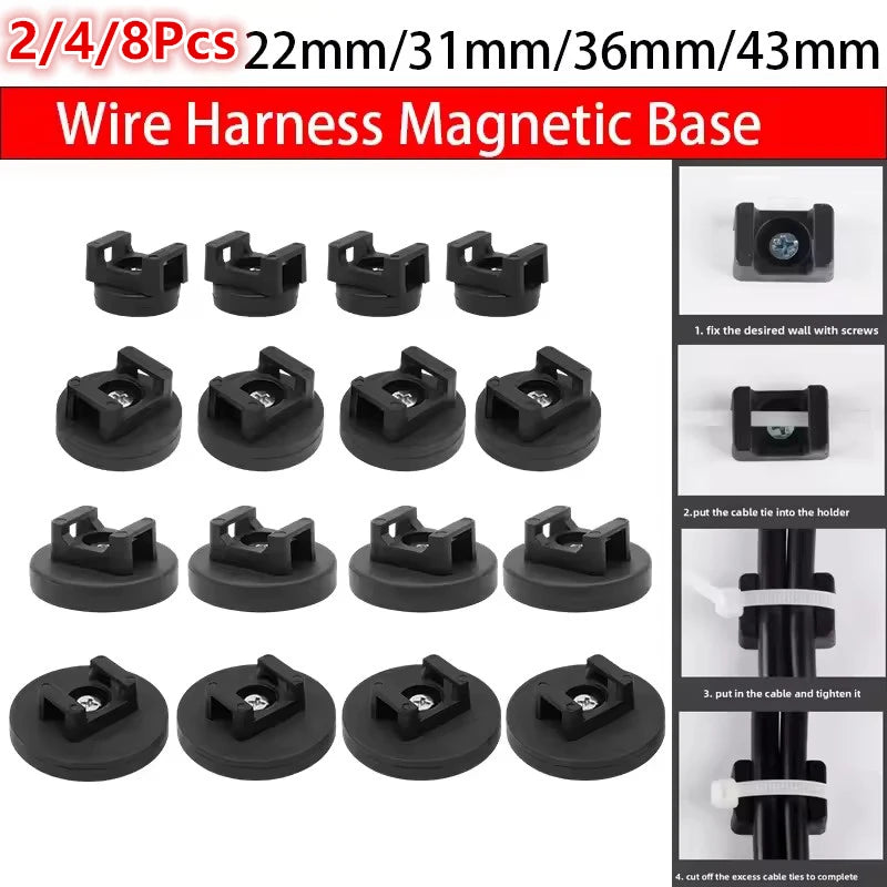 Magnetic Cable Tie Mounts with Strong Magnet