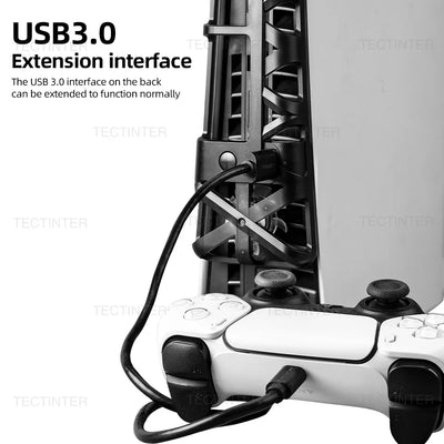 PS5 Slim Cooling Fan with RGB Lighting & USB 3.0 Port
