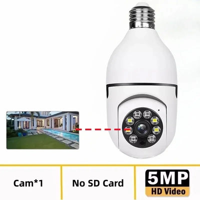 8MP Dual-Lens E27 WiFi Security Camera