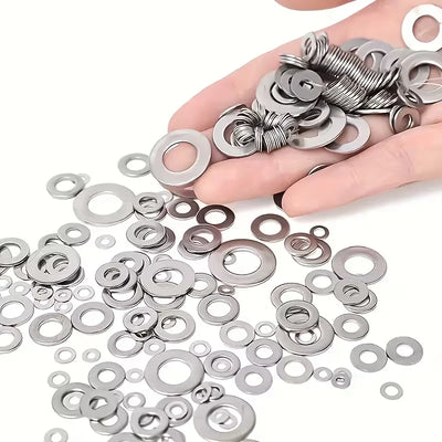 Stainless Steel Flat Washer Assortment Kit (M2–M10)