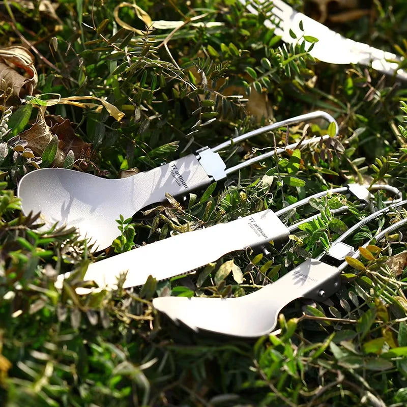 Titanium Foldable Cutlery Set