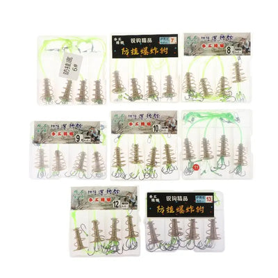 4PCS Explosive Carp Spring Hook Set