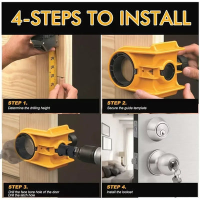 Wood Door Lock Installation Kit
