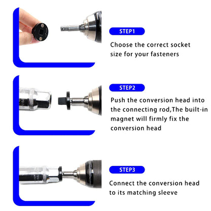 4PC Magnetic Socket Adapter Set