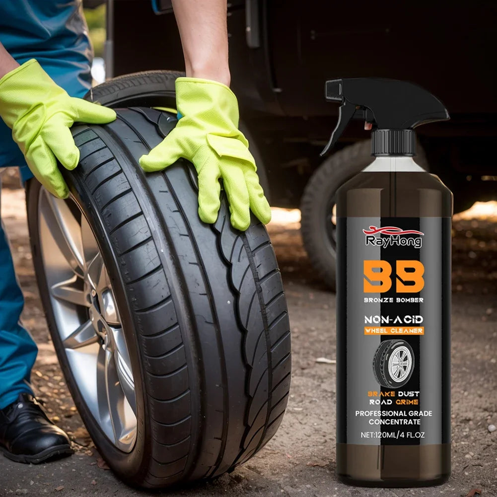 Powerful Wheel & Tire Cleaner Spray 4oz (120ml)