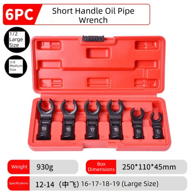 6PCS Universal Tubing Wrench Set