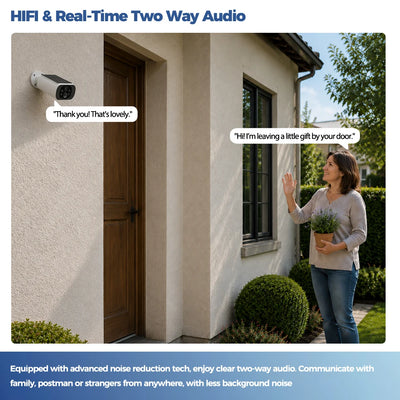 2.5K Solar WiFi Outdoor Security Camera