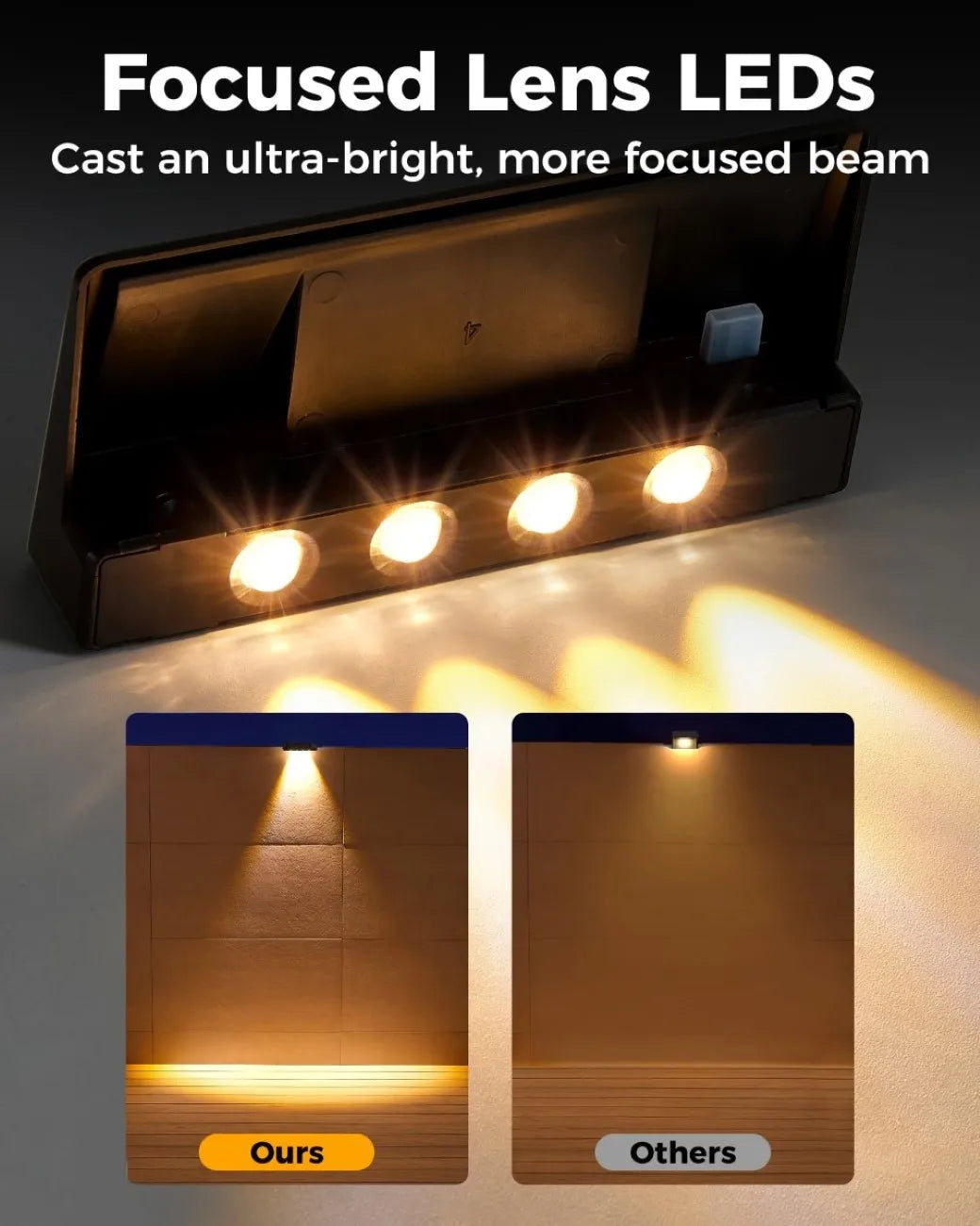 2 Pack Solar Wall Lights – 4 LED Outdoor