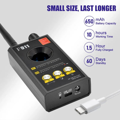 3-in-1 Hidden Camera & RF Signal Detector