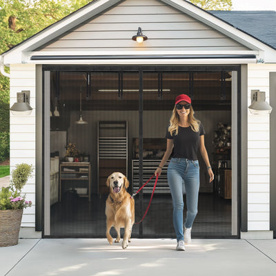 Magnetic Garage Screen Door for 2-Car Garage