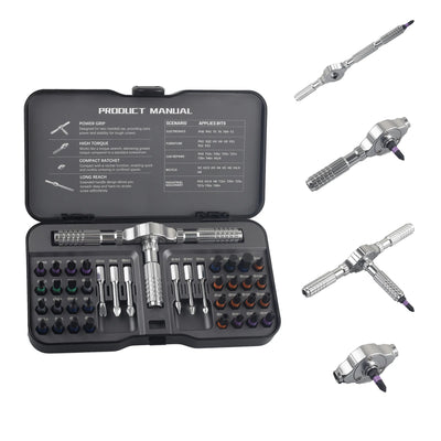 74-in-1 Magnetic Ratchet Screwdriver Set
