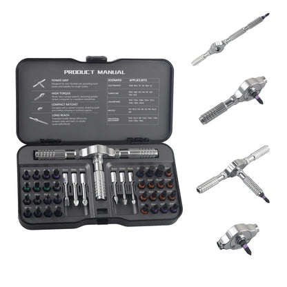 74-in-1 Magnetic Ratchet Screwdriver Set