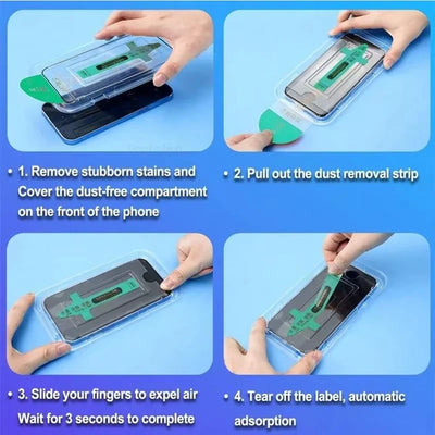Matte Privacy Tempered Glass Screen Protector with Dust-Free Auto Installation Tray