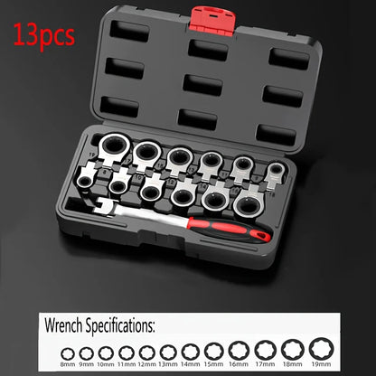 Modular Ratchet Wrench Set with Interchangeable Heads