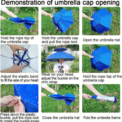 Double Layer Umbrella Fishing Hat