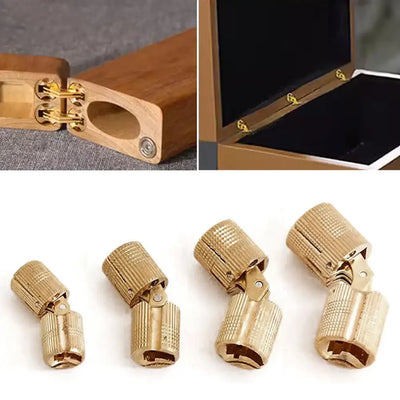 Solid Brass Hidden Barrel Hinges for Woodworking