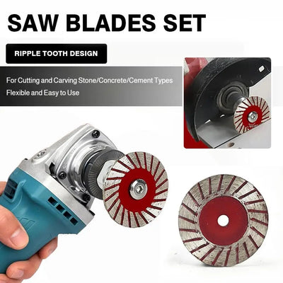 Professional Diamond Turbo Saw Blade Set – 5 Pack