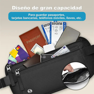 RFID Travel Money Belt Passport Holder