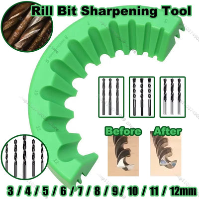 Drill Bit Sharpener Grinding Attachment 1/8"–1/2" (3–12mm)
