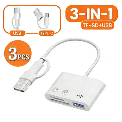 5-in-1 USB 3.0 SD & TF Card Reader Adapter