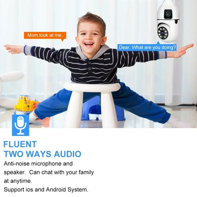 8MP Dual-Lens E27 WiFi Security Camera
